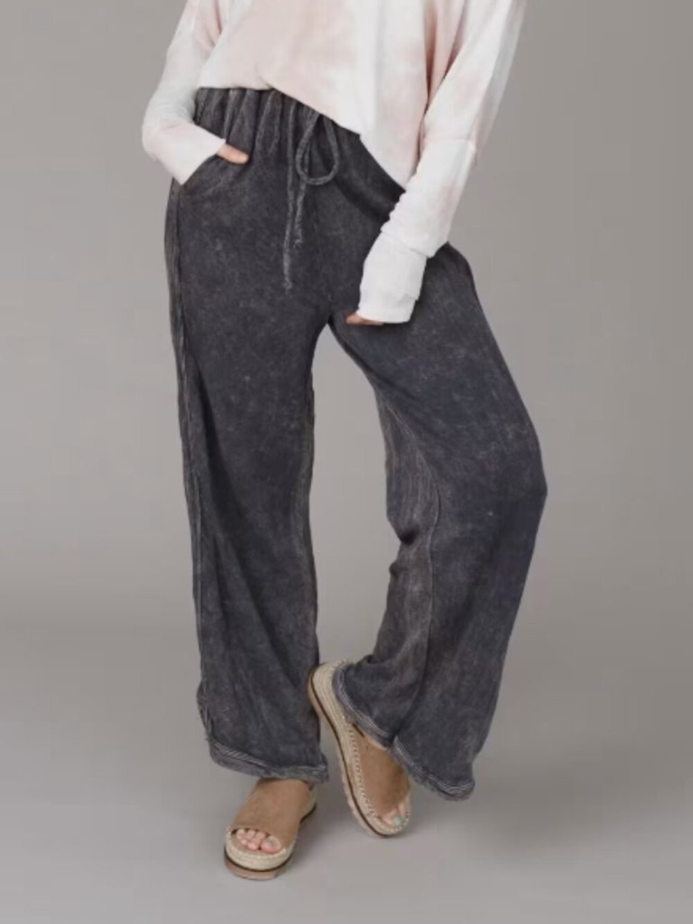 Three Bird Nest Charcoal So Comfy Sweat Pants - Picture 2 of 2